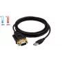 EXSYS EX-1311-2T USB 2.0 uz RS-232 seriālā adaptera kabelis ar FTDI mikroshēmu, 0,8 m, melns