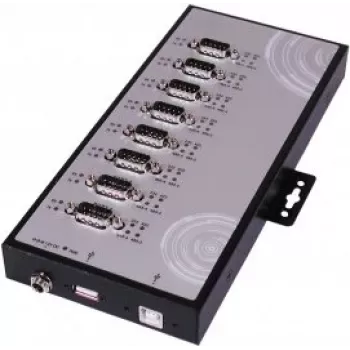 EXSYS EX-1348HMV 8 portu USB 2.0 uz RS-232/422/485 seriālais adaptera centrmezgls ar metāla korpusu un FTDI mikroshēmu