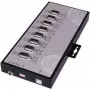 EXSYS EX-1348HMV 8 portu USB 2.0 uz RS-232/422/485 seriālais adaptera centrmezgls ar metāla korpusu un FTDI mikroshēmu