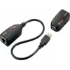 EXSYS EX-1441-2 Gigabit Ethernet paplašinātājs pa koaksiālo kabeli, komplekts, 1000 m diapazons, metāla korpuss, melns