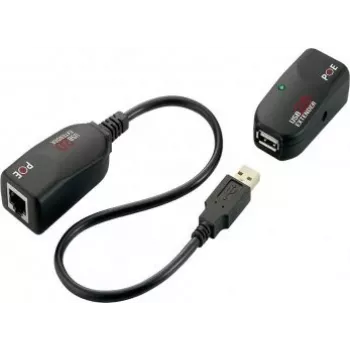 EXSYS EX-1441-2 Gigabit Ethernet paplašinātājs pa koaksiālo kabeli, komplekts, 1000 m diapazons, metāla korpuss, melns