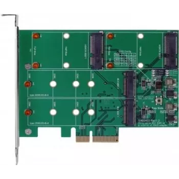 EXSYS EX-3649 Dual M.2 SATA III SSD RAID kontrollera karte - PCIe 2.0 x2, ASM1062R, RAID 0/1/JBOD, bootable, hot-swap, low-profile