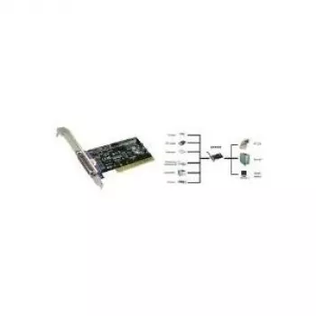 EXSYS EX-41010 PCI-X paralēlais adapteris, IEEE 1284, DB25 sievišķais, MosChip MCS9901, Low Profile