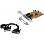 EXSYS EX-43360 PCI-X adapteris - 2x RS-232 seriālais + 1x paralēlais, MosChip, Low Profile