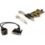 EXSYS EX-45362 2 portu RS-232 PCIe x1 seriālā adaptera karte, zema profila, ASIX AX99100