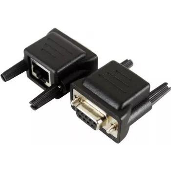 EXSYS EX-47961 RS-232 uz RJ-45 konsoles kabeļa adapteris, DB9 vīrišķais uz RJ45 vīrišķais, 1,8m, melns