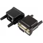 EXSYS EX-47961 RS-232 uz RJ-45 konsoles kabeļa adapteris, DB9 vīrišķais uz RJ45 vīrišķais, 1,8m, melns