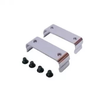 EXSYS EX-6099 DIN sliedes montāžas komplekts rūpnieciskām ierīcēm - 35mm TS-35, cinkots tērauds, skrūvējams kronšteins, uzspraužams sliedes stiprinājums, sudraba