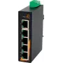 EXSYS EX-6200 5 portu rūpnieciskais Ethernet komutators, nekonfigurējams, 10/100Base-TX, DIN sliedes montāža, -40 līdz 75°C