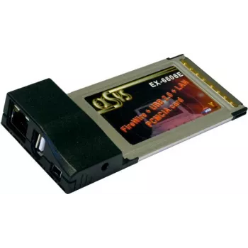 EXSYS EX-6606E CardBus 10/100 Ethernet + USB 1.1 + FireWire 400 kombinētais adapteris