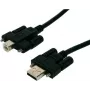 EXSYS EX-K1555V USB 2.0 kabelis, Type-A male uz Type-B male ar spārnuzgriežņiem, 5 m, melns
