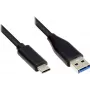 EXSYS EX-K1584-2.0 USB 3.2 Gen 1 Type-A uz Type-C kabelis 2m melns