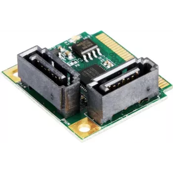 EXSYS Mini PCIe SATA III kontrolieris, 2 porti, 6Gbps, ASM1061, pilna augstuma EX-48080-2