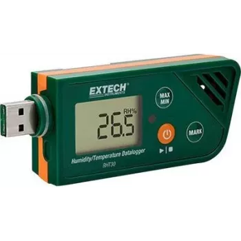 Extech RHT30 temperatūras un mitruma USB datu reģistrētājs ar PDF atskaišu ģenerēšanu