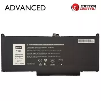 Extra Digital Advanced klēpjdatora akumulators Dell MXV9V - 7200mAh 82Wh 11.4V 9-Cell Li-ion nomaiņa