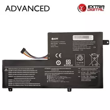 Extra Digital Advanced klēpjdatora akumulators – Lenovo L15L3PB1, 3600mAh, 11.1V, 3 šūnu Li-ion (IdeaPad 100)