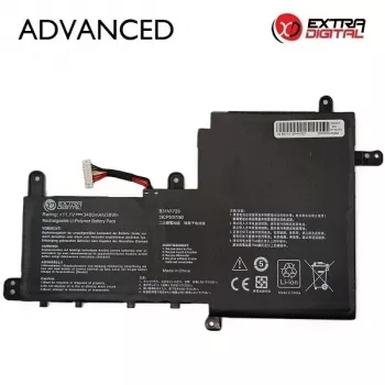 Extra Digital Advanced NB432516 klēpjdatora akumulators ASUS B31N1729 - 3400mAh, 11.52V, 39.2Wh, 3 šūnu