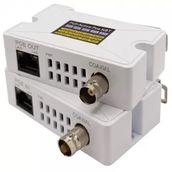 EXTRA DIGITAL PoE 10/100M paplašinātājs pa koaksiālo kabeli, līdz 500 m, komplekts