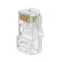 EXTRA DIGITAL RJ45 UTP Cat5e modulārais spraudnis (8P8C, 50µ zeltīts, 100 gab.)