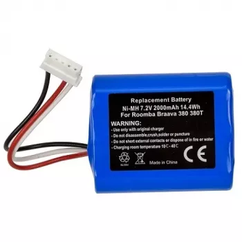 EXTRA DIGITAL TB921577 Replacement Battery for iRobot Braava 380/380t/380j, 7.2V, 2.0Ah Ni-MH