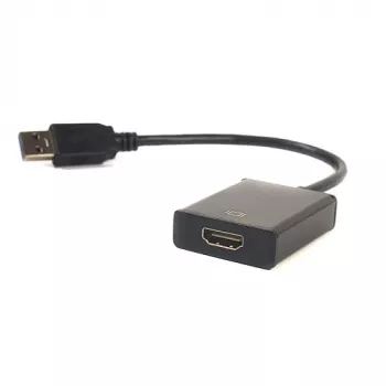 EXTRA DIGITAL USB 3.0 Type-A uz HDMI adapteris, 1080p 60Hz, melns