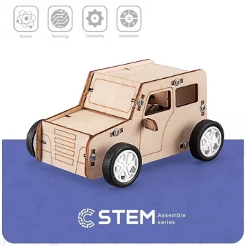 EXTRA DIGITAL Koka konstrukcijas komplekts inerces auto, izglītojošs modelis