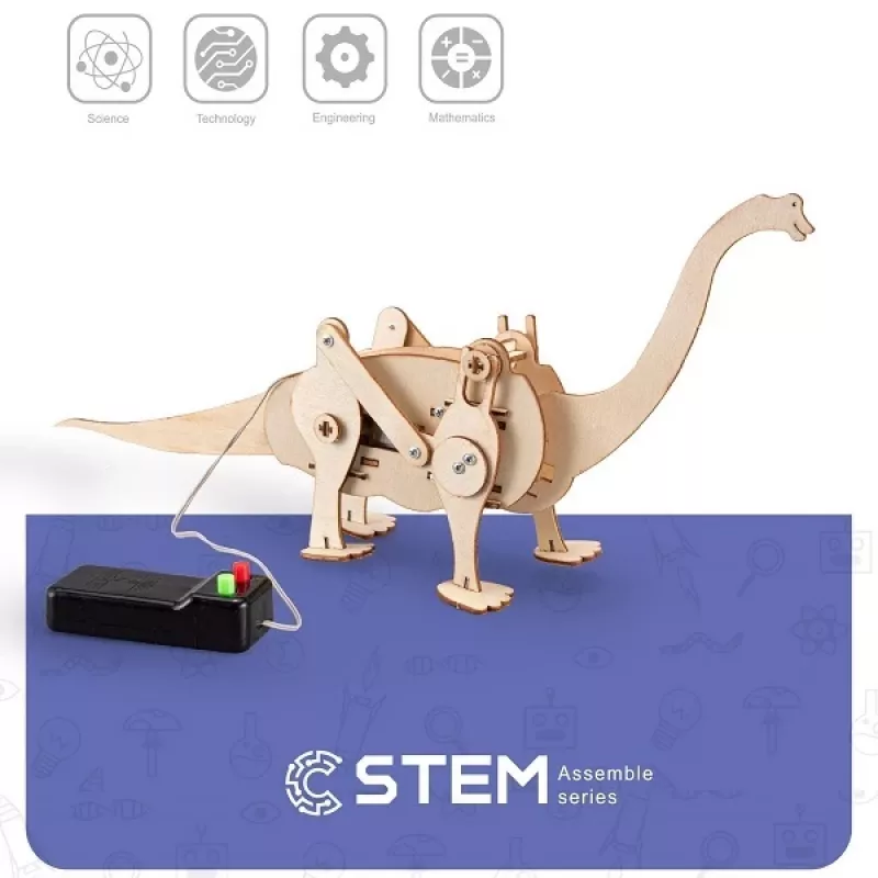 EXTRA DIGITAL Koka konstruktors Staigājošs dinozaurs, izglītojošs modelis