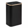EXTRALINK Black Forest Atgriežamo Pudeļu Pārstrādes Grozs, Salokāms, 100L, Melns