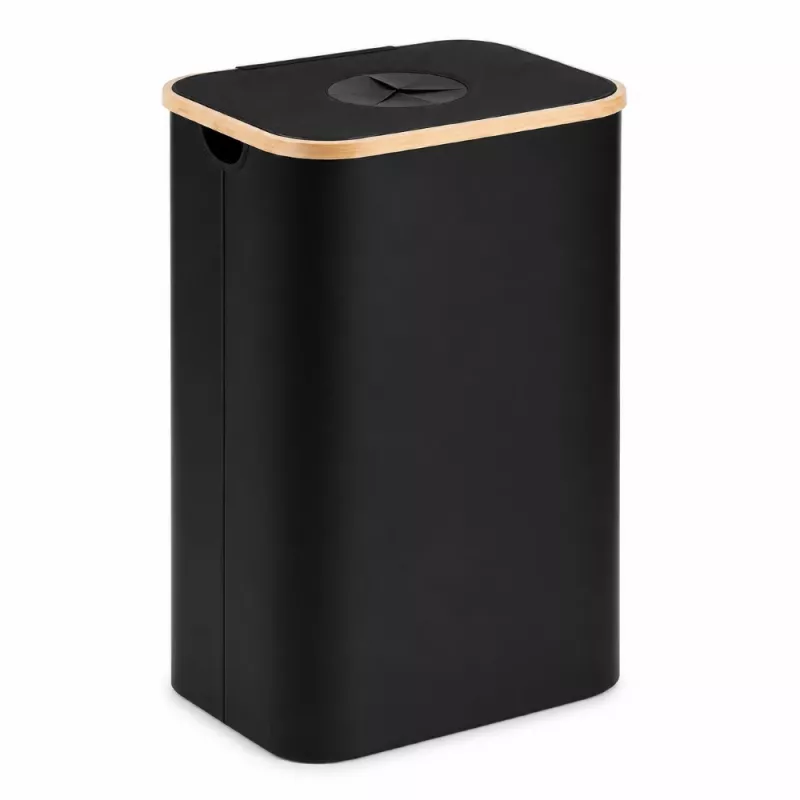 EXTRALINK Black Forest Atgriežamo Pudeļu Pārstrādes Grozs, Salokāms, 100L, Melns