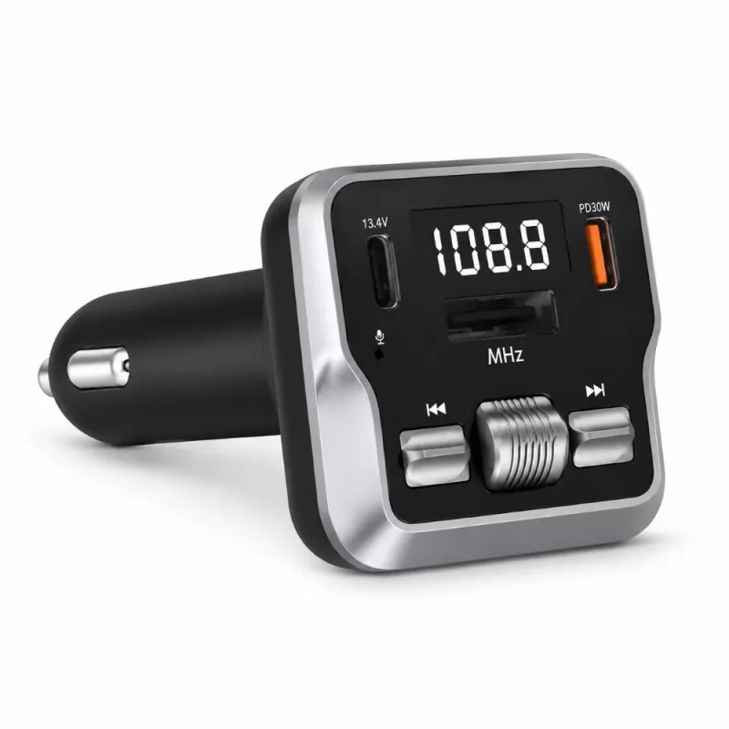 EXTRALINK Bluetooth FM raidītājs ar 2 USB uzlādes portiem un MicroSD kartes slotu