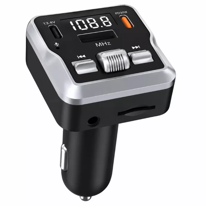 EXTRALINK Bluetooth FM raidītājs ar 2 USB uzlādes portiem un MicroSD kartes slotu