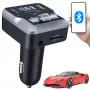 EXTRALINK Bluetooth FM raidītājs ar 2 USB uzlādes portiem un MicroSD kartes slotu