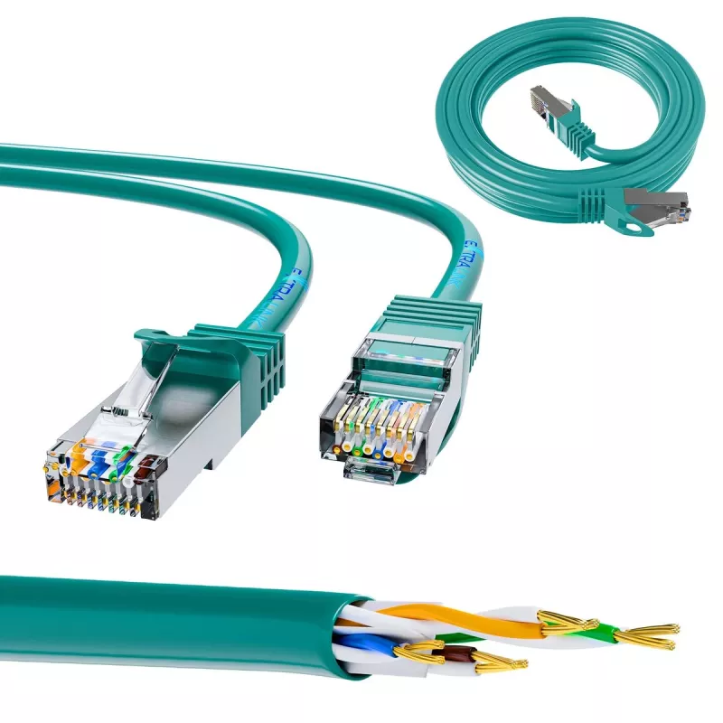 Extralink Cat.6 FTP 10m LAN vads, vara tīkla kabelis, vītā pāra 1Gbit/s