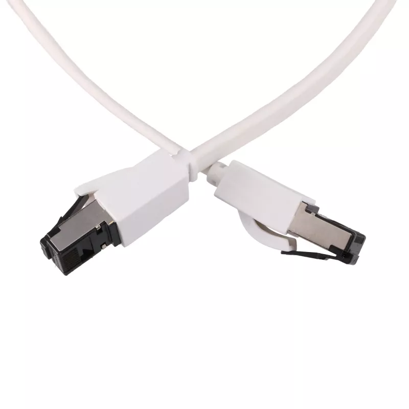 EXTRALINK Cat.8 U/FTP plakans Ethernet ielāpu kabelis 1m 40G balts