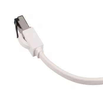 EXTRALINK Cat.8 U/FTP plakanais vītais kabelis 5m 40Gbps balts