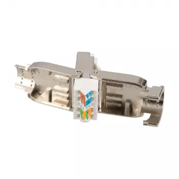 Extralink CAT6A RJ45 bezinstrumentu savienotājs – UTP 8P8C zeltīts 10Gbps Ethernet spraudnis