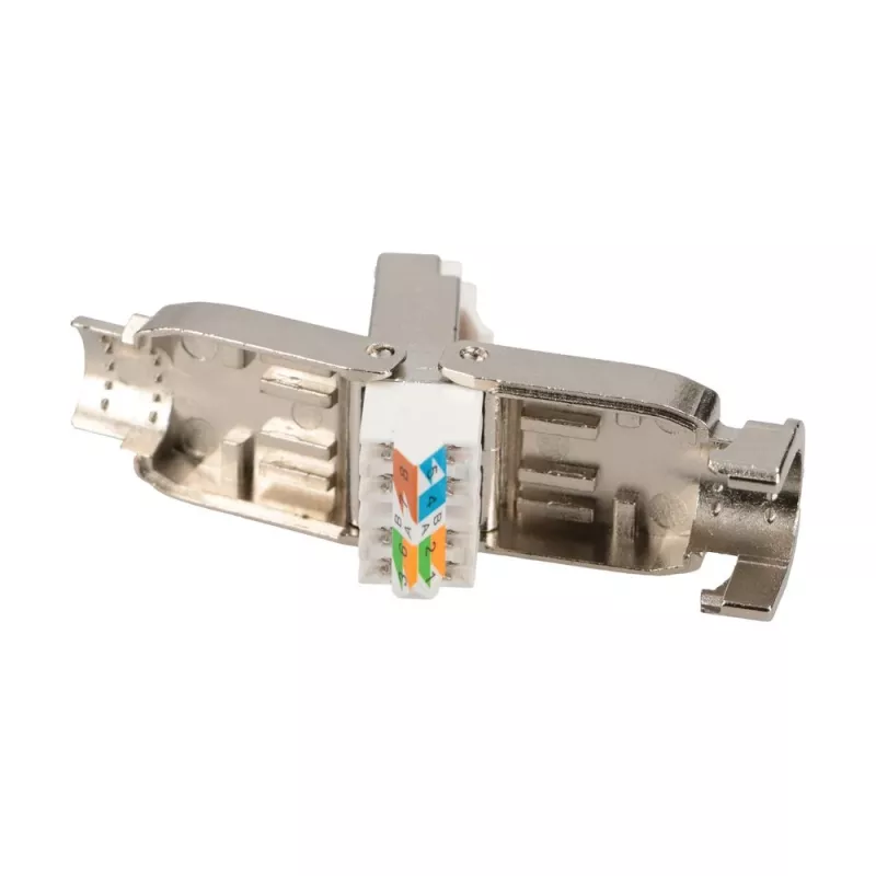 Extralink CAT6A RJ45 bezinstrumentu savienotājs – UTP 8P8C zeltīts 10Gbps Ethernet spraudnis