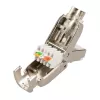 Extralink CAT6A RJ45 bezinstrumentu savienotājs – UTP 8P8C zeltīts 10Gbps Ethernet spraudnis