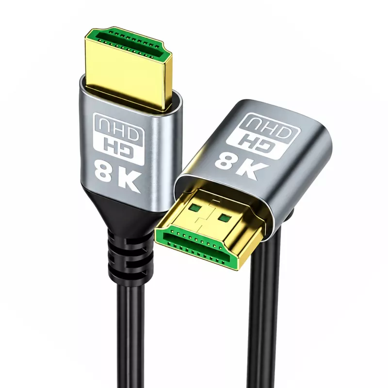 EXTRALINK HDMI 2.1 8K HDR 2M Angled Upward Cable Black