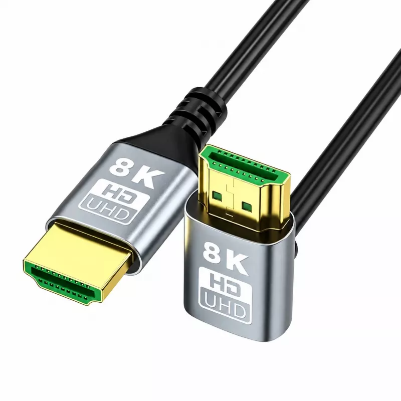 EXTRALINK HDMI 2.1 8K HDR 2M Angled Upward Cable Black