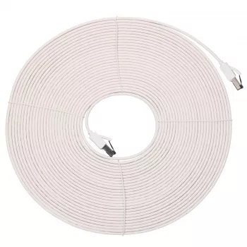 EXTRALINK LAN Patch Cord Cat.8 U/FTP 15m 40G plakans ekranēts folijas vītā pāra vara balts