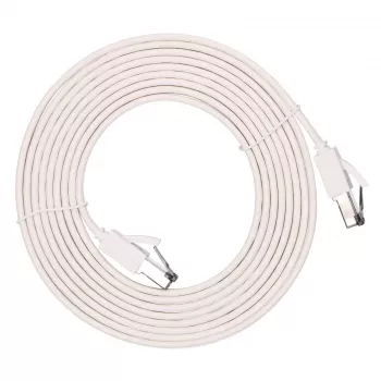 EXTRALINK LAN Patch Cord Cat.8 U/FTP 2m 40G plakans ekranēts folijas vītā pāra vara vads balts