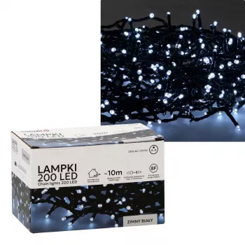 Extralink LED virkne 200 LED auksti baltā krāsā 10m + 3m IP44 iekštelpām/ārtelpām