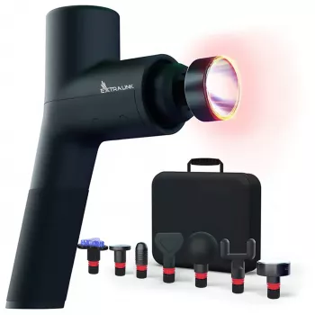 Extralink Massage Gymgun Fit 2.0 Pro masāžas pistole, 7 stiprinājumi, 6 režīmi