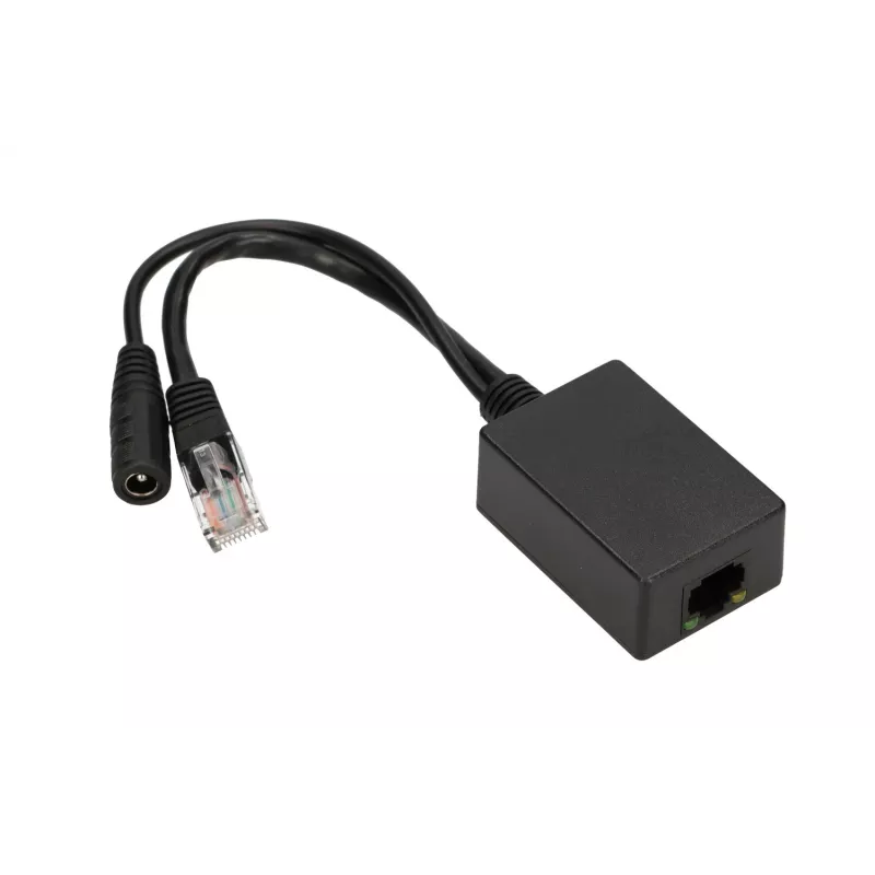 Extralink PoE pārveidotājs 1 ports, ieeja 1x 1000Mb/s RJ45/Jack 10-30V, izeja 48V