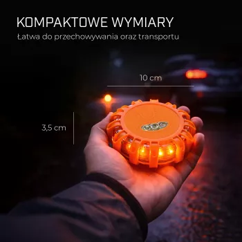 Extralink Smartlife LED Road Flare, USB-C, Dzintara, IP67