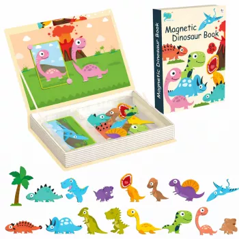 EXTRALINK TOYS Magnetic Puzzle Book 64 Pieces Dinosaurs