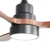Extralink Walnut Dark 48 viedie griestu ventilators ar LED apgaismojumu, tumšs valrieksts, 122 cm, Tuya lietotne, tālvadības pults, līdzstrāvas motors, 6 ātrumi, regulējams apgaismojums, saderīgs ar Alexa un Google