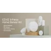 EZVIZ CS-B1 mājas sensoru komplekts – Zigbee 3.0 vārteja, PIR kustības sensors un kontakta sensors, Wi-Fi, 90 dB sirēna, balts