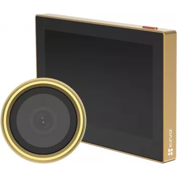 Ezviz CS-CP2 2MP bezvadu digitālais durvju skatu meklētājs (1080p, 4,3 collu LCD, Wi-Fi, PIR, divvirzienu audio, zelta krāsā)